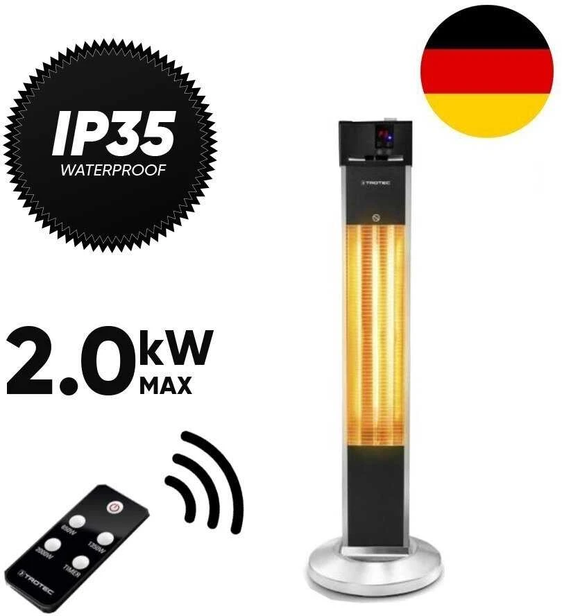 Infraraudonųjų spindulių šildytuvas Trotec IRS 2000 E, iki 15 m², 2000 W