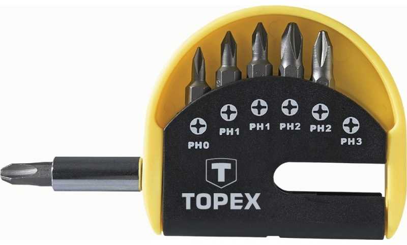 Antgaliai atsuktuvui Philips, kryžminiai su laikikliu Topex, 7vnt.