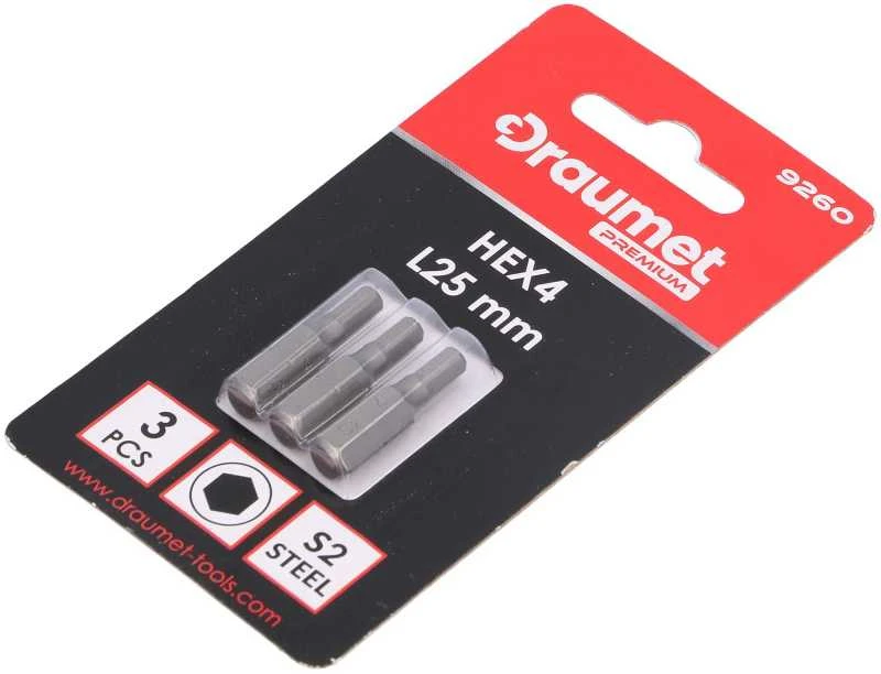 Antgalis Draumet Pro 1/4 colio, H4, 25mm (3 vnt.)