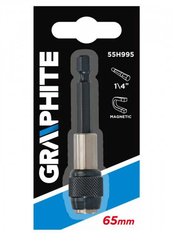 Graphite Grafitinis magnetinis laikiklis atsuktuvo antgaliams 65mm, 1/4 "kotelis - 55H995