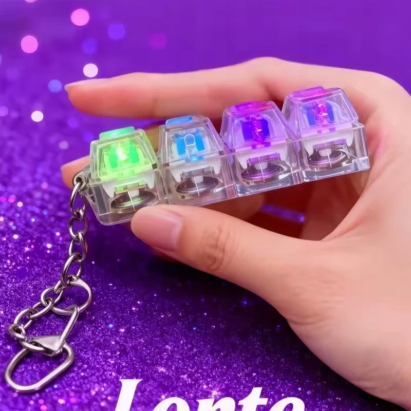 Anti-stresas Keychain Clicker Klaviatūra Fidget Switch Key Clicker Clicker