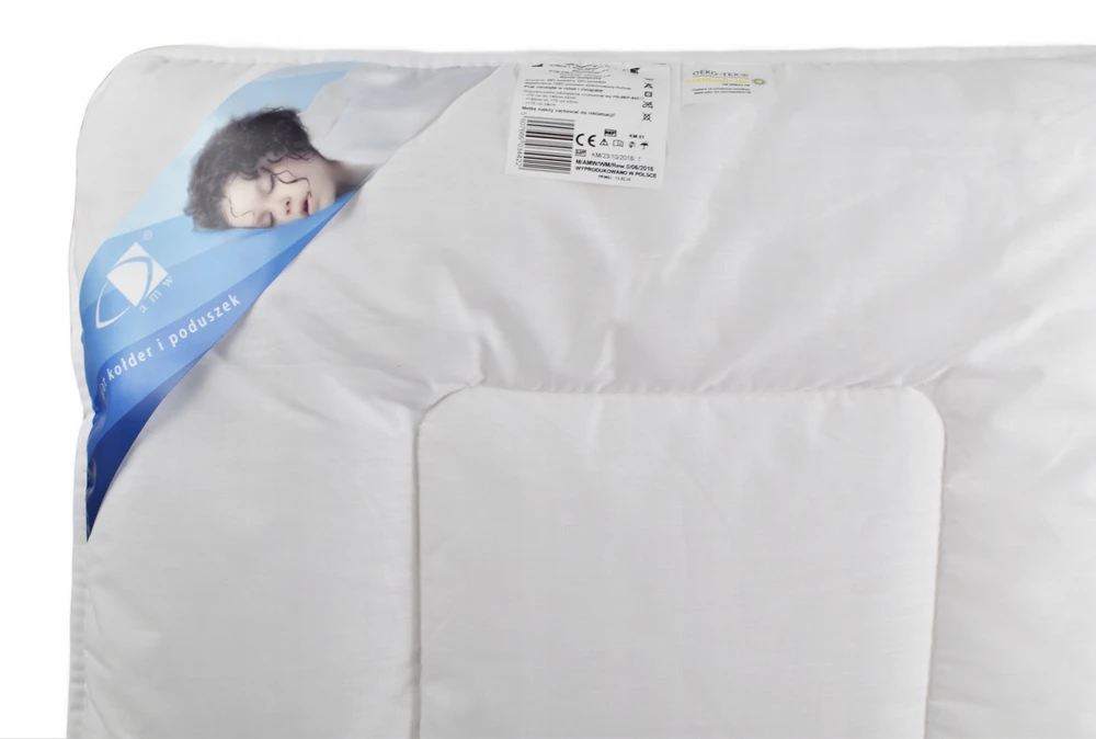 AMW Antialerginė antklodė 140x200 cm, balta medicininė antklodė, 1.10 kg, poliesterio ir medvilnės mišinys, OEKO-TEX sertifikatas, patalynė viešbučiams