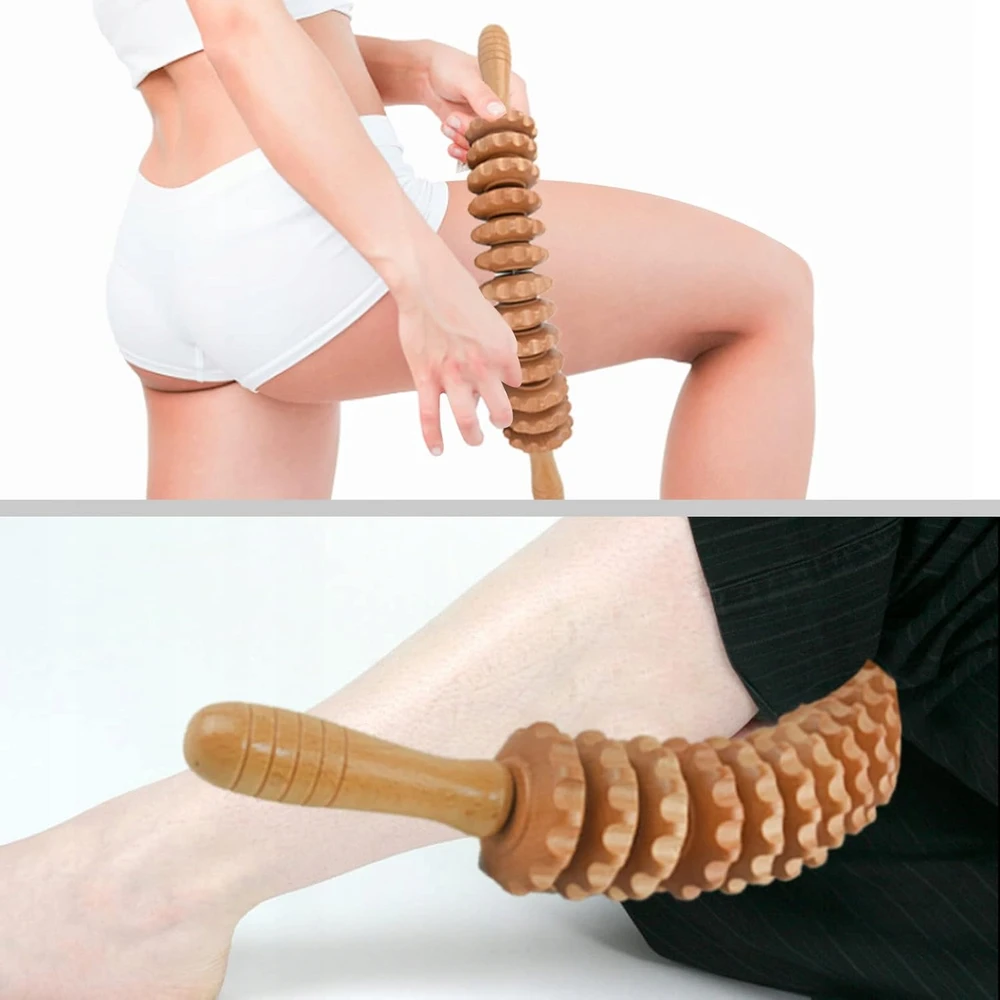 ANTICULITINIS ROLLIS 43 CM MEDINIS MASAŽUOJAS ATpalaiduojantis KŪNO RAUMENIS