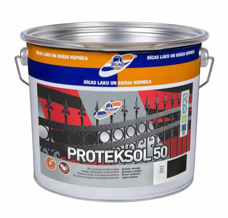 Gruntas-dažai RILAK PROTEKSOL-50 raudona 2.7 L