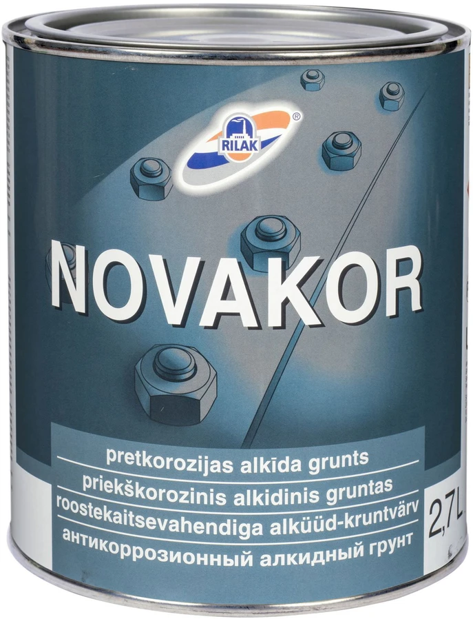 Antikorozinis gruntas Rilak NOVAKOR pilkas 2.7 L