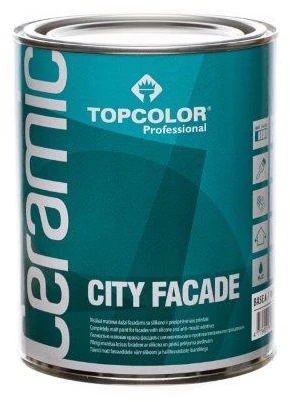 Antipelėsiniai fasado dažai TOPCOLOR CERAMIC CITY FACADE, matiniai, baltos sp., 1 l