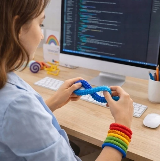Antistresinės sensorinės lazdelės 8 vnt Fidget Stick susikaupimui