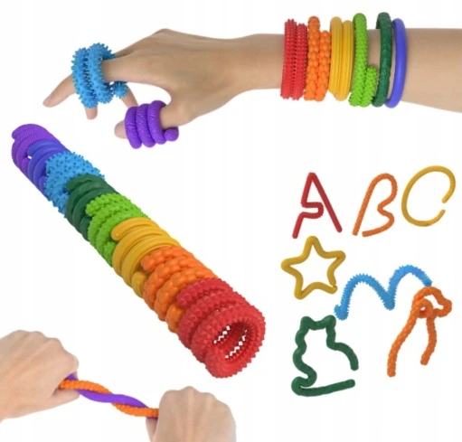 Antistresinės sensorinės lazdelės 8 vnt Fidget Stick susikaupimui