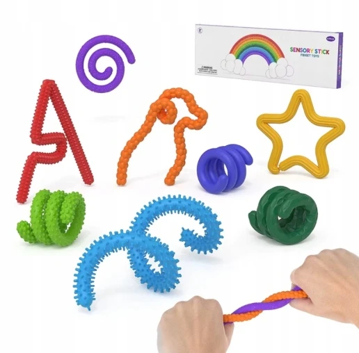 Antistresinės sensorinės lazdelės 8 vnt Fidget Stick susikaupimui