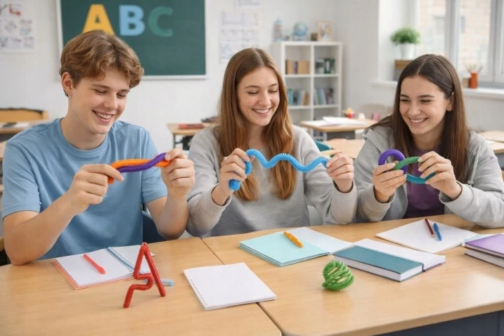 Antistresinės sensorinės lazdelės 8 vnt Fidget Stick susikaupimui