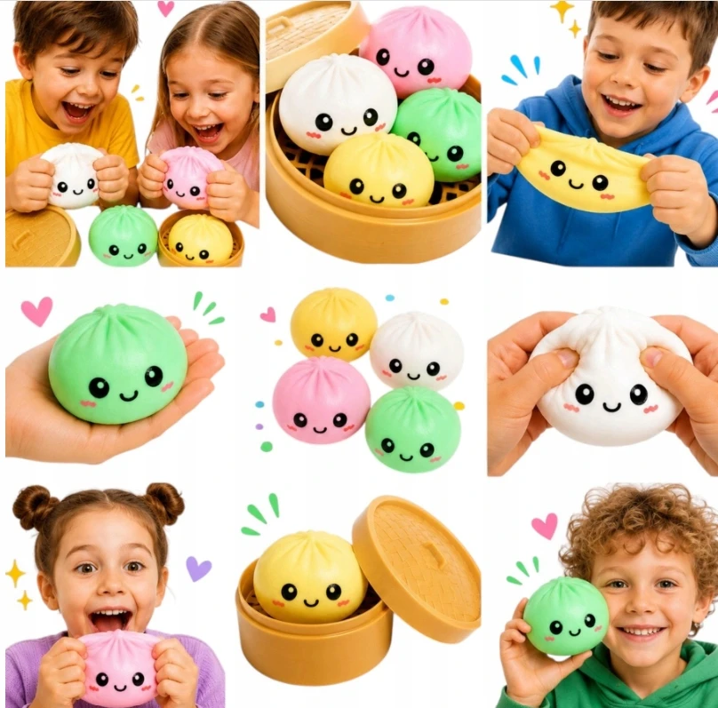 ANTISTRESINIS KUDULINIS ANTISTRESAS KOLDULINIS SENSORY SQUISHY 5,5 CM GLITTER