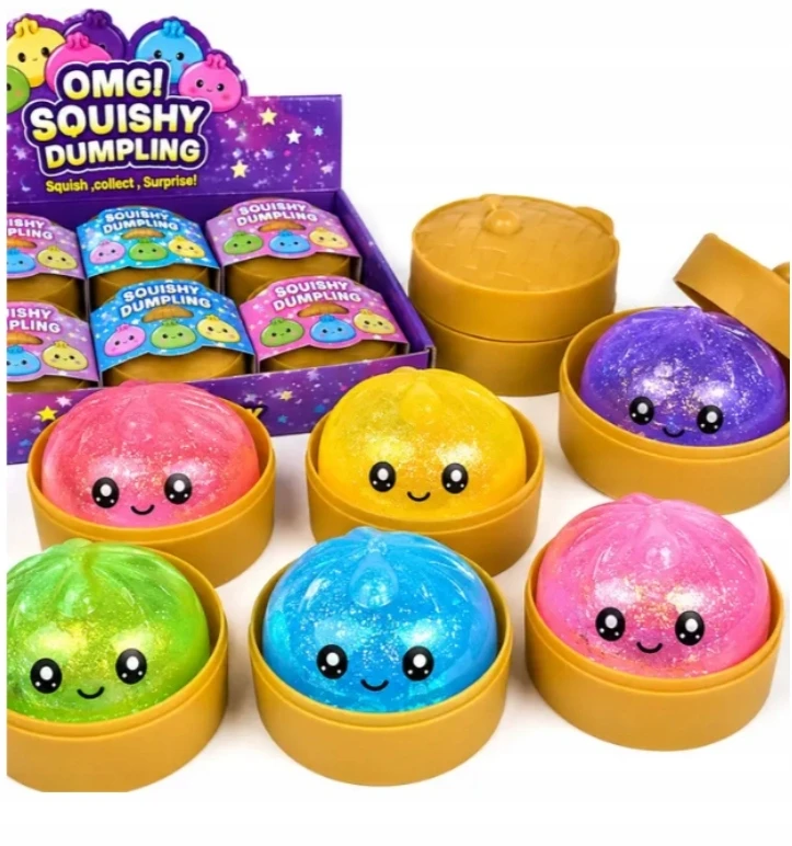 ANTISTRESINIS KUDULINIS ANTISTRESAS KOLDULINIS SENSORY SQUISHY 5,5 CM GLITTER
