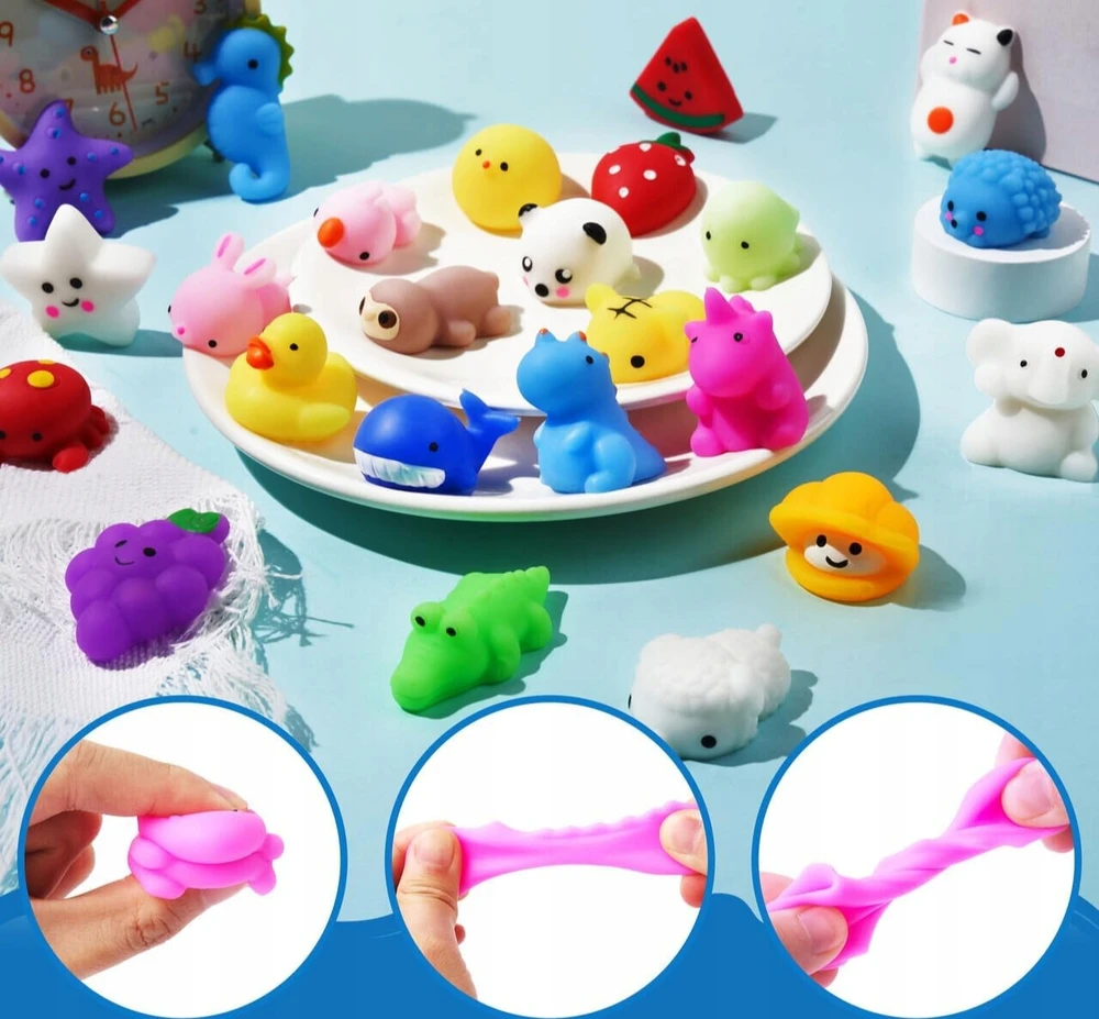 Antistresinis Squishy sensorinis rinkinys Monkey Mochi Animals x 25