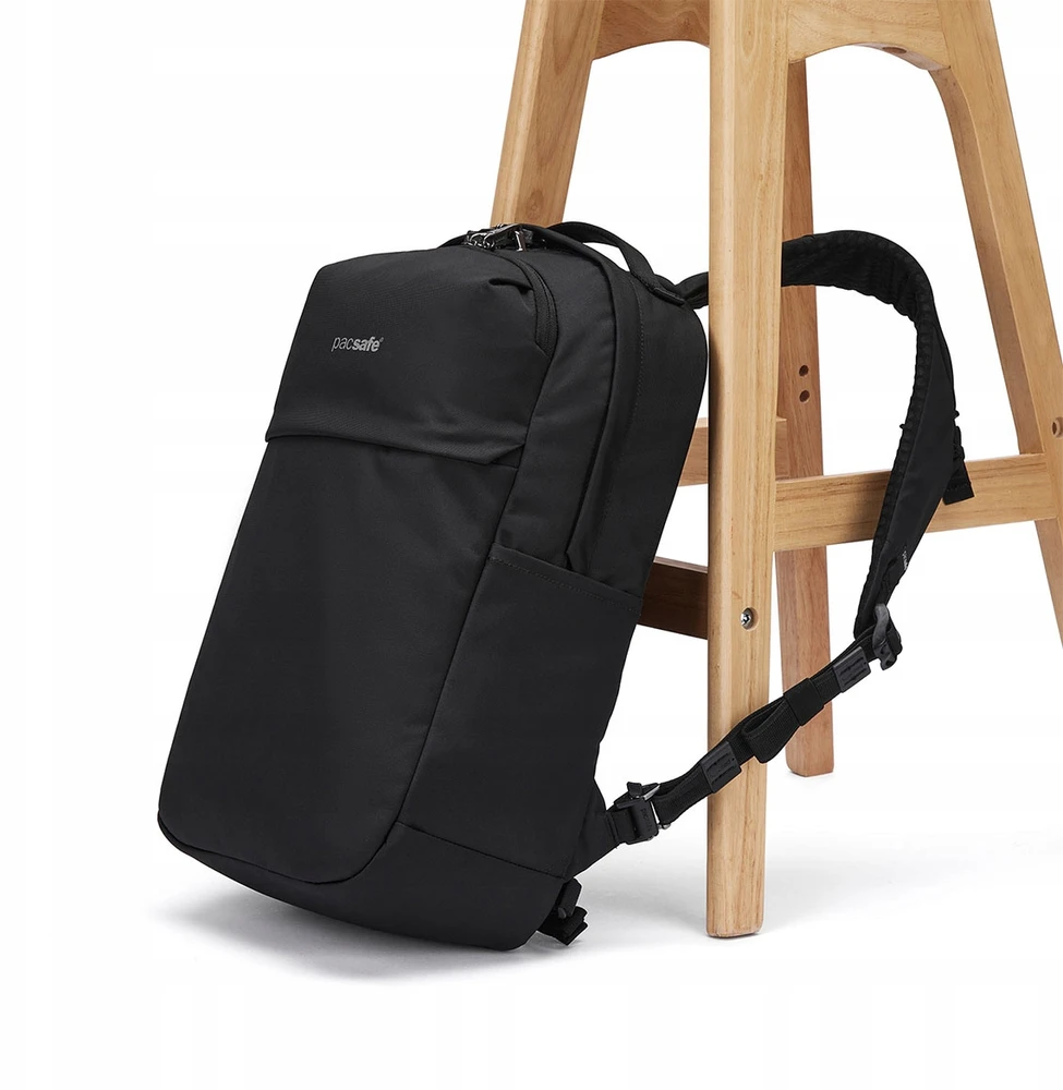 Antivagystinė nešiojamojo kompiuterio kuprinė Pacsafe Vibe 20, 20 l, iki 16", juoda, su RFID apsauga