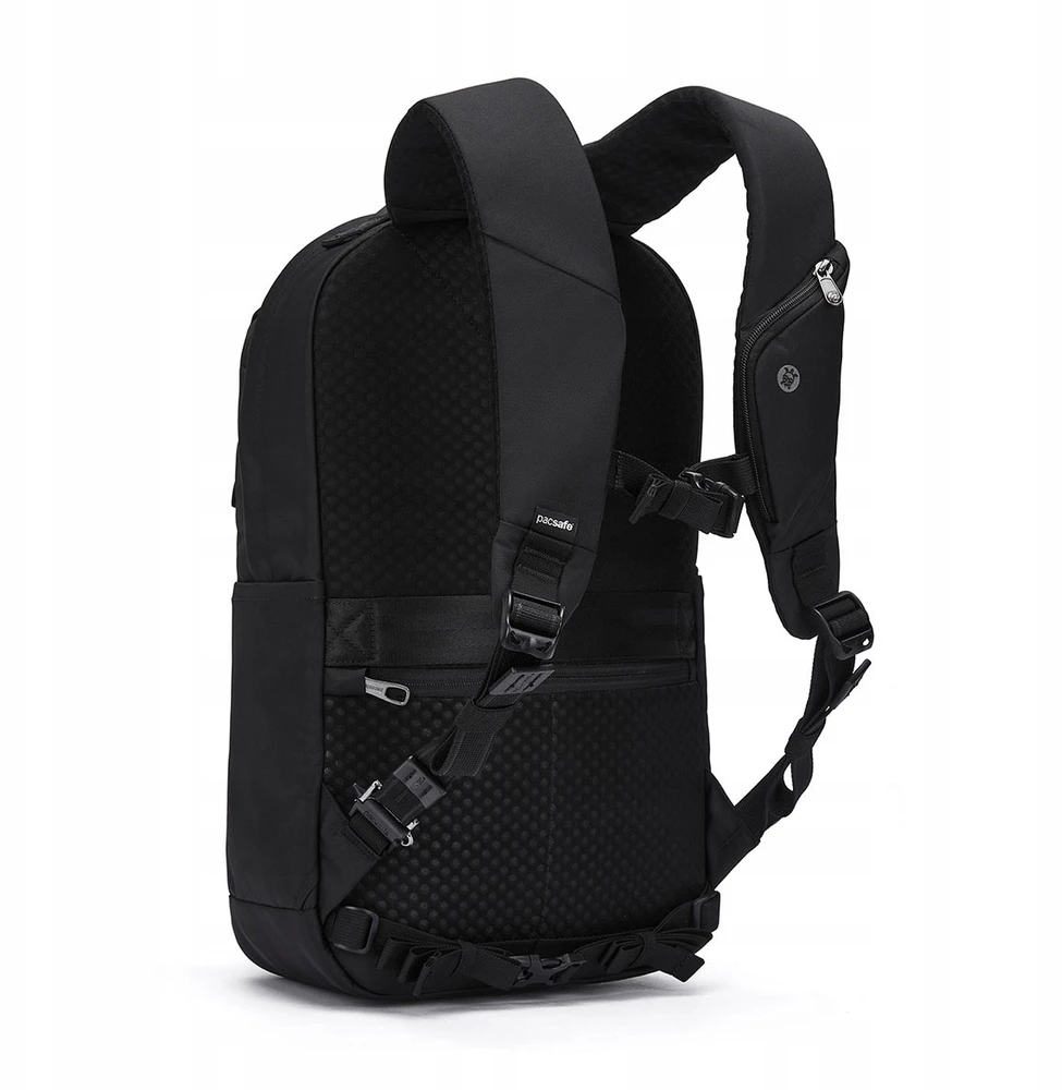 Antivagystinė nešiojamojo kompiuterio kuprinė Pacsafe Vibe 20, 20 l, iki 16", juoda, su RFID apsauga