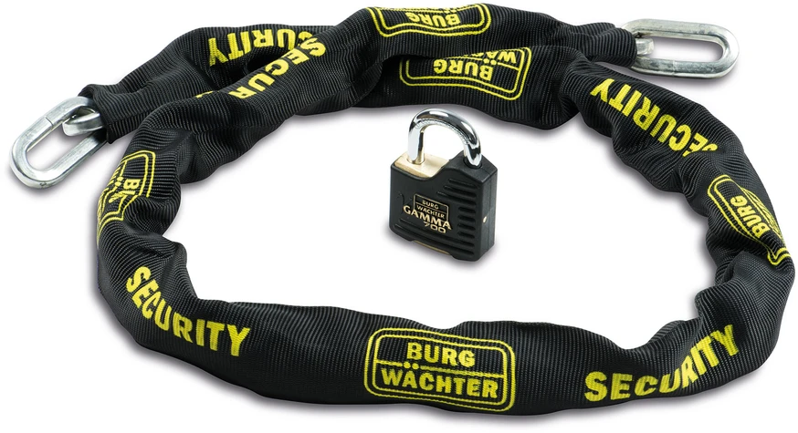 Antivirus grandinė - BURG WACHTER - SKM 6/90/NI40 - 90 cm, 6 mm cementuota kvadratinė plienas, nerūdijančio plieno užraktas