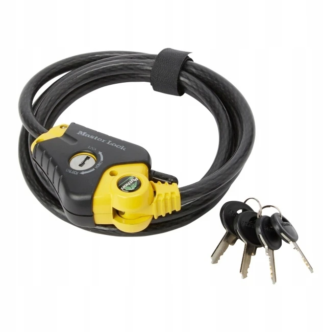 Antivirus - MASTER LOCK - Python 8433EURD - Ilgis reguliuojamas nuo 30 cm iki 1,8 m - Lankstus plienas - Juodas