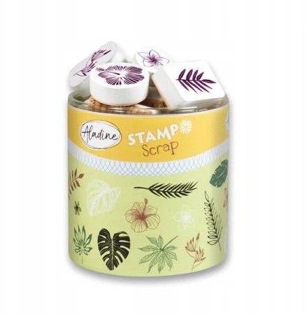 Antspaudų rinkinys Aladine Creative Stamp 29vnt. Jungle + pagalvėlė antspaudams juoda
