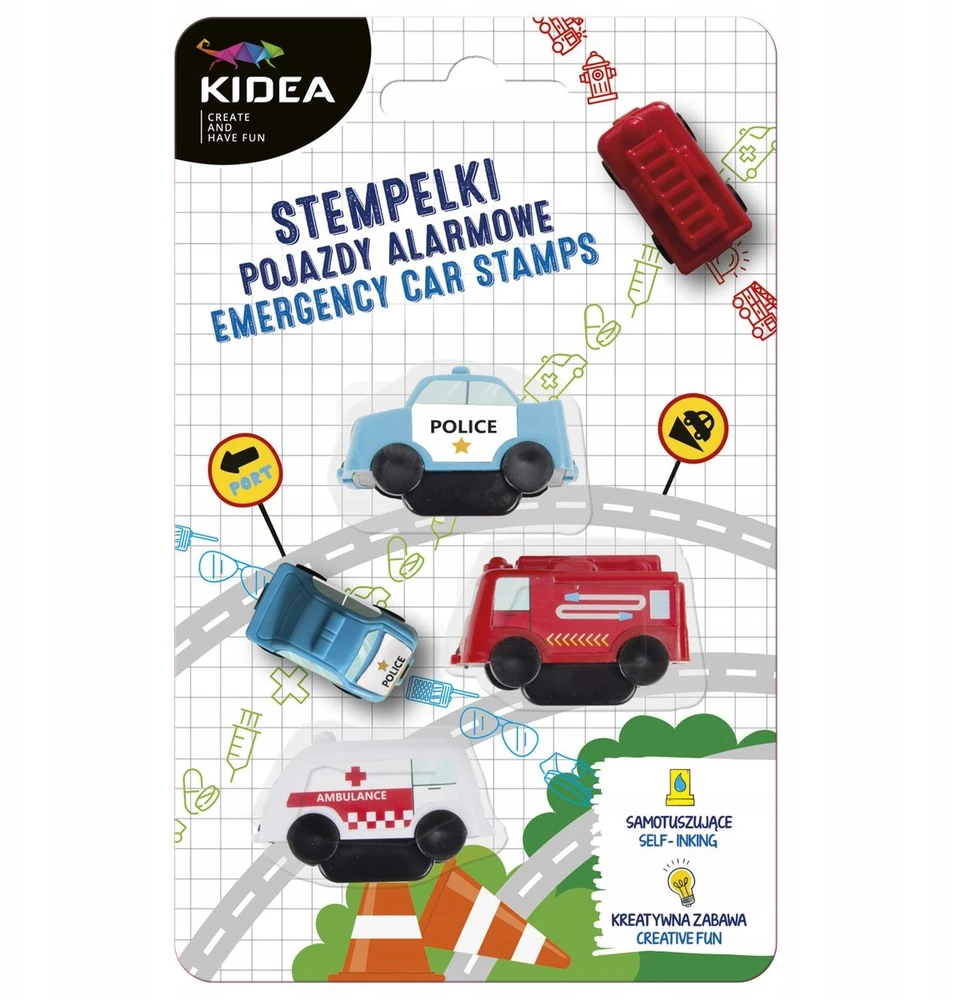 Antspaudų rinkinys „Kidea ALARM VEHICLES“ (SPA3KA)