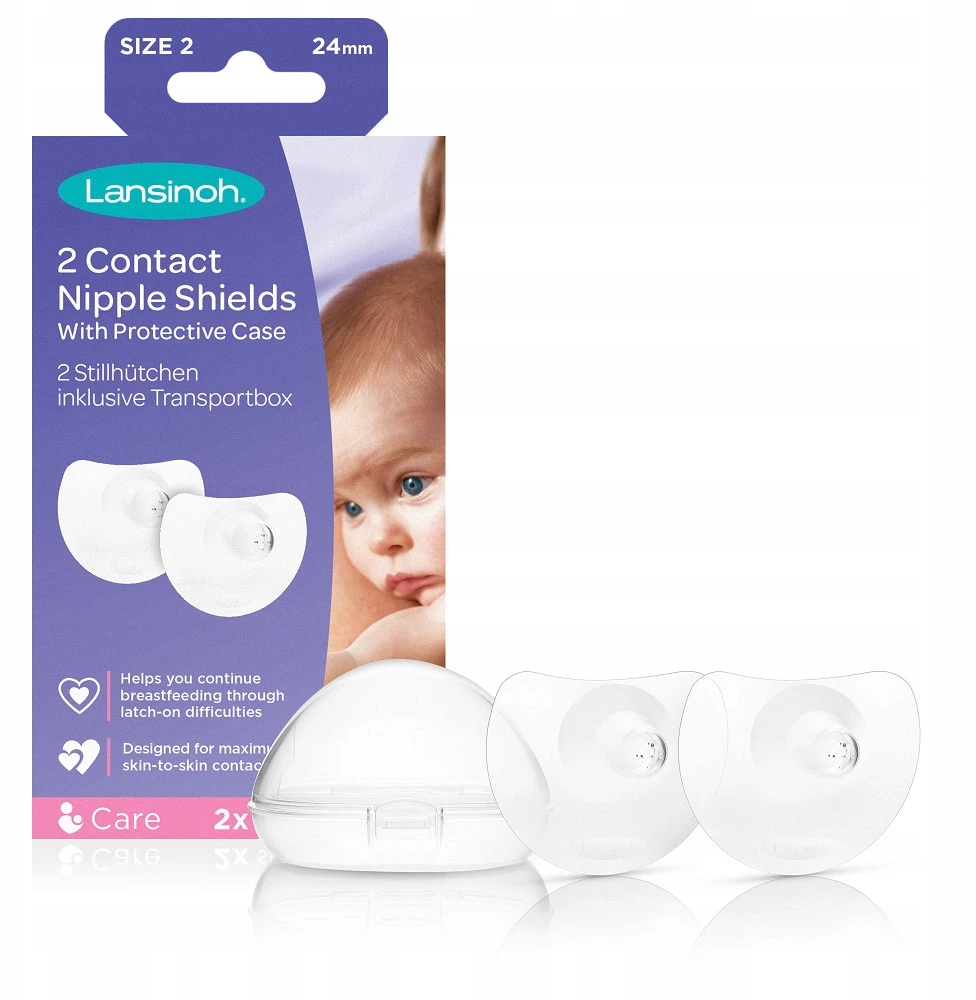 Lansinoh Contact Liners pagalbiniai maitinimo speneliai 24mm 2vnt