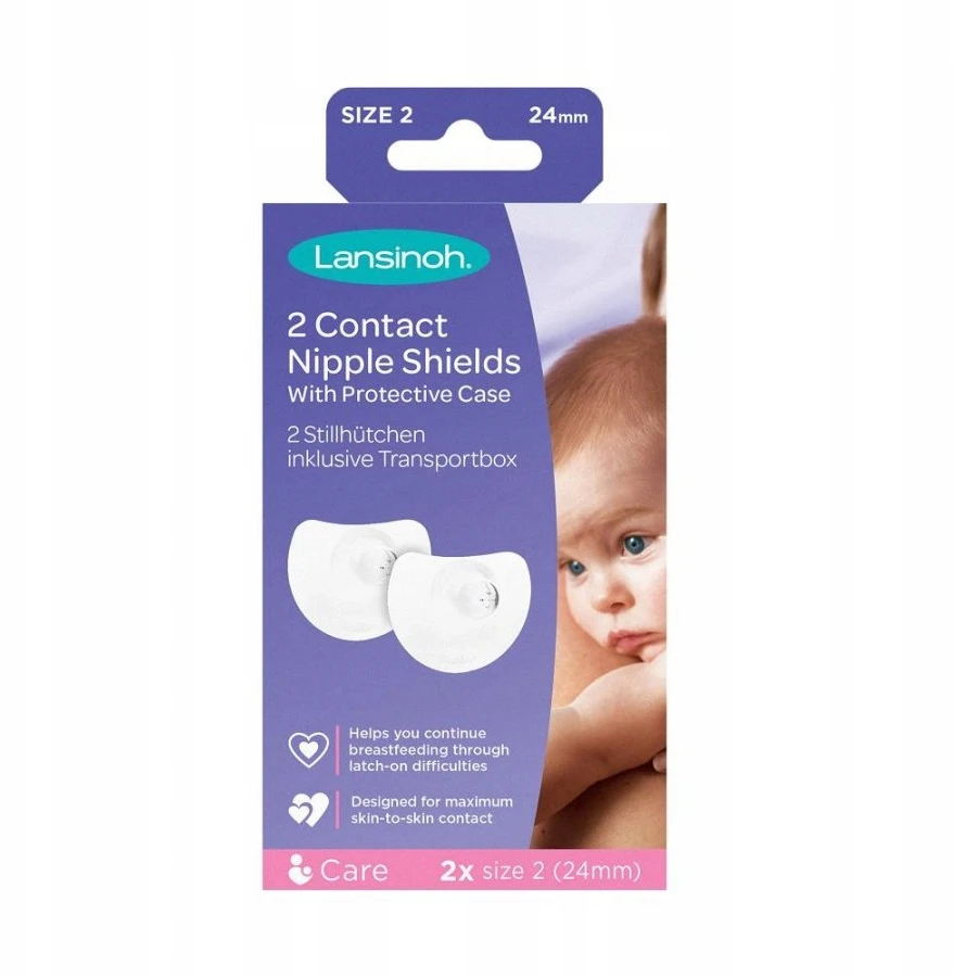 Lansinoh Contact Liners pagalbiniai maitinimo speneliai 24mm 2vnt