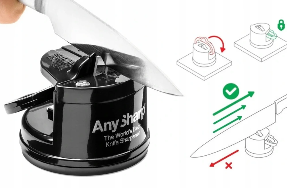 Anysharp Classic Juodas peilių galąstuvas