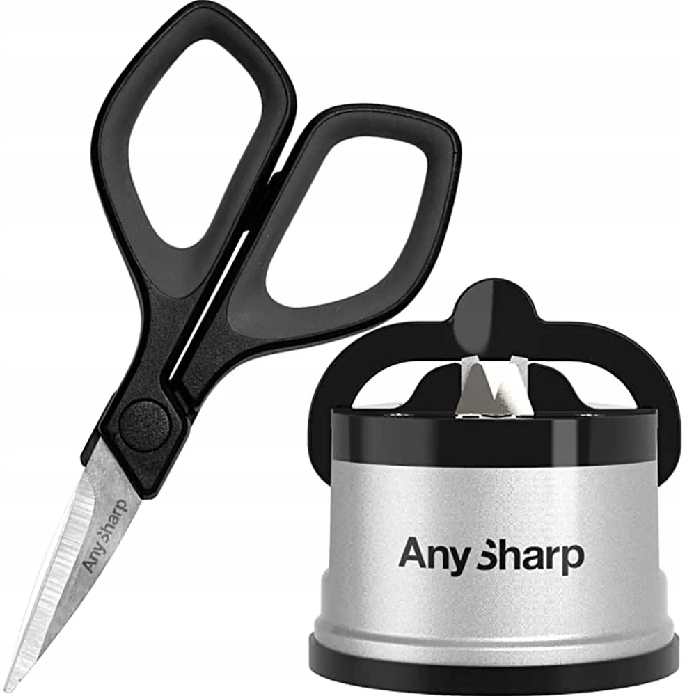 AnySharp klasikinis sidabro galąstuvų rinkinys ir mini žirklės