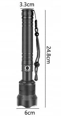 Anytech GALINGAS išgyvenimo taktinis žibintuvėlis W09 įkraunamas karinis ZOOM USB
