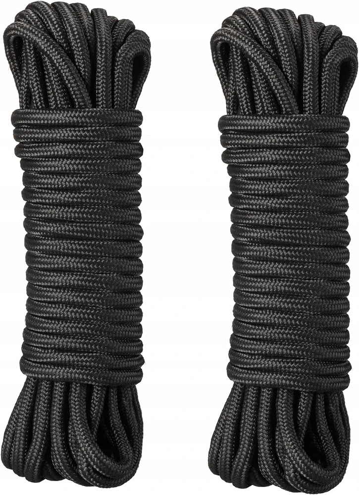 Anytech Tvirta Paracord virvė 30m/100ft Survival Outdoor nailon Juodas