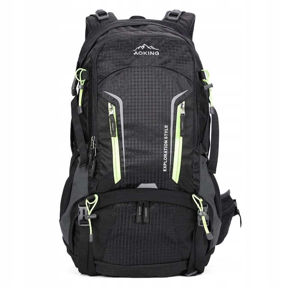 AOKING Adventure kuprinė, 43l, dalomas skyrius, juodas