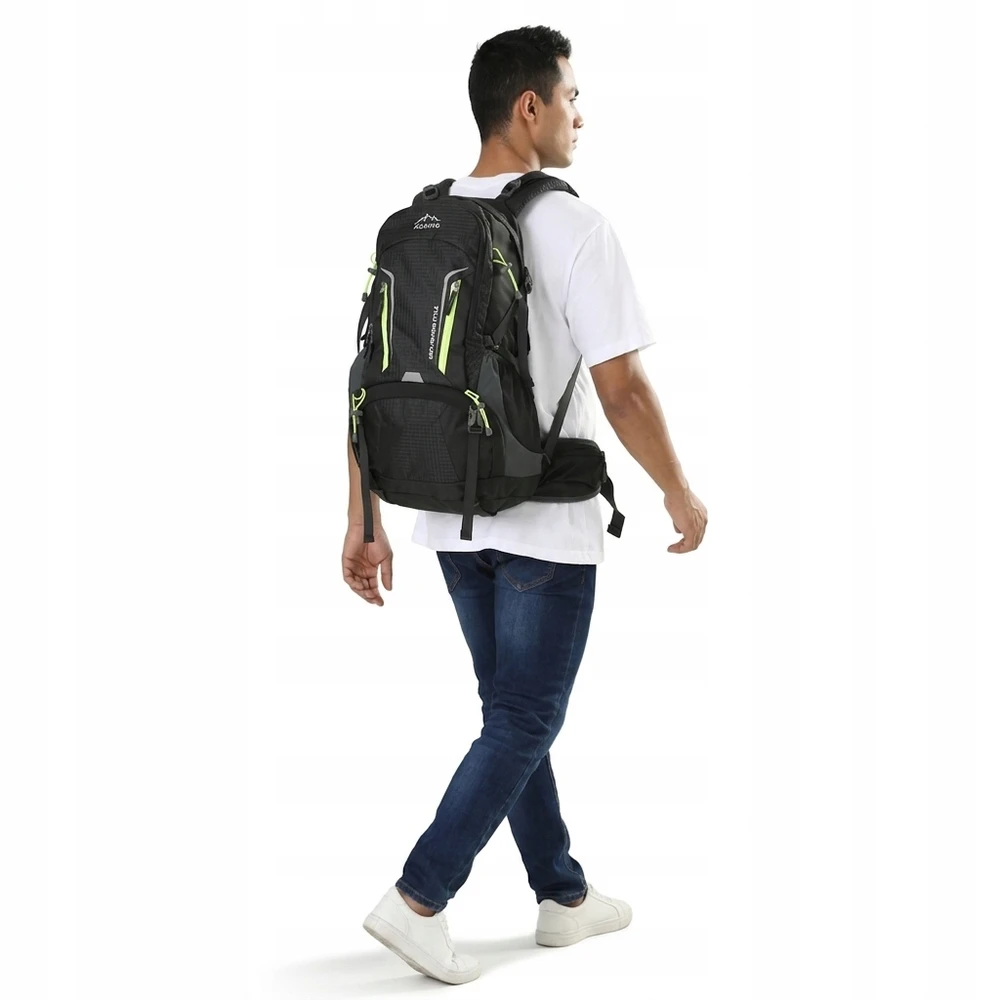 AOKING Adventure kuprinė, 43l, dalomas skyrius, juodas