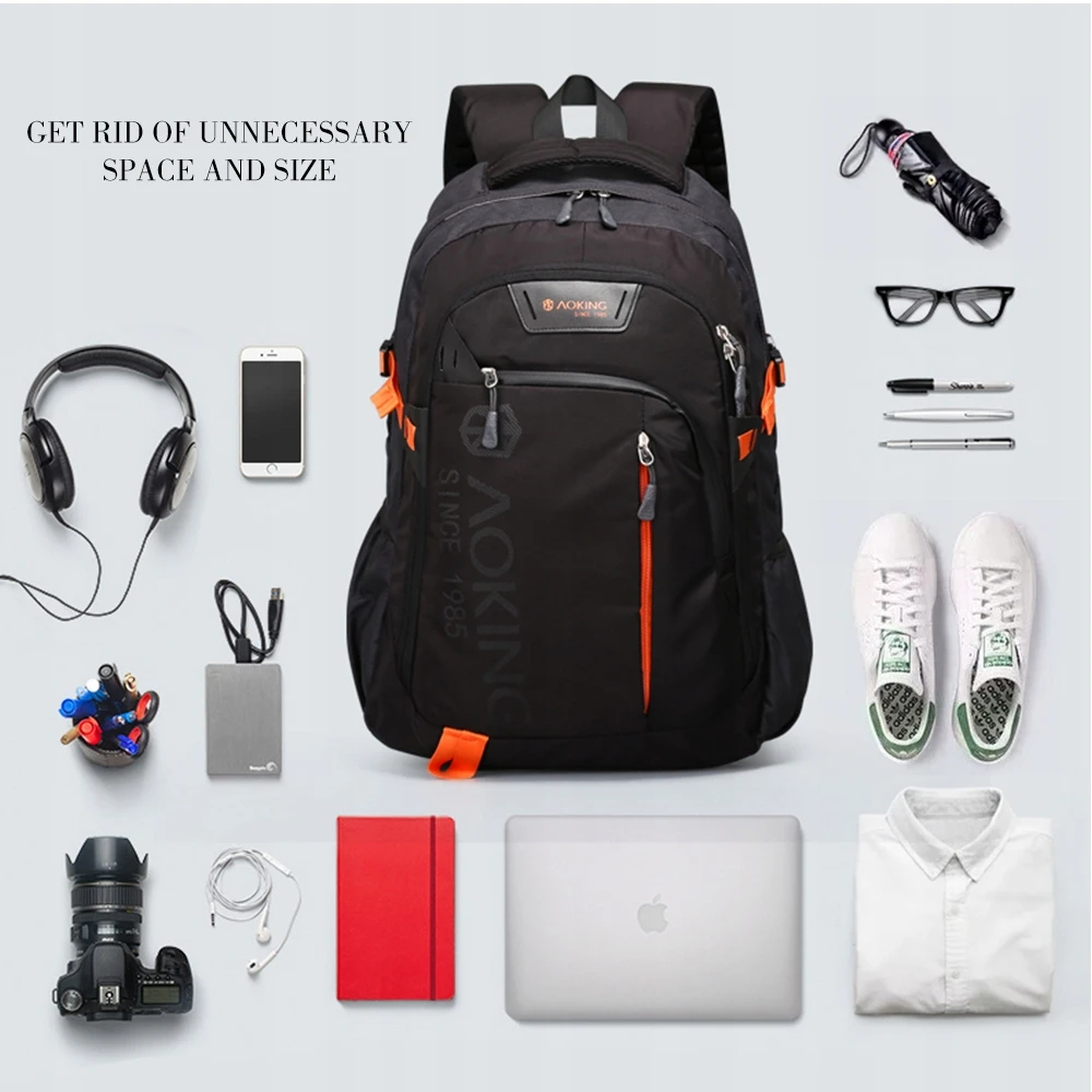 Aoking CITY SN57 nešiojamojo kompiuterio kuprinė 15,6" juoda/oranžinė