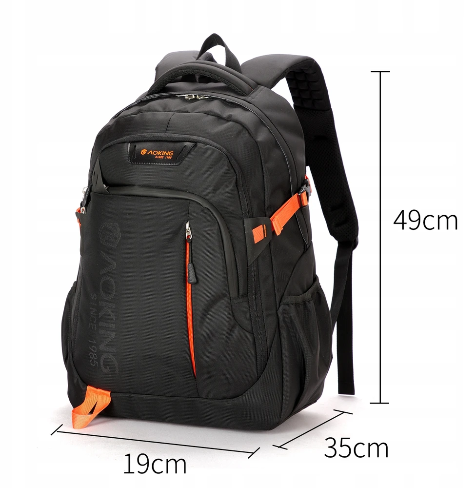 Aoking CITY SN57 nešiojamojo kompiuterio kuprinė 15,6" juoda/oranžinė