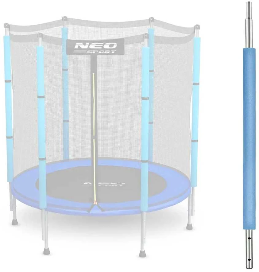 Apatinis batuto stulpas su lauko tinklu 1,4 m, mėlynas, Neo-Sport