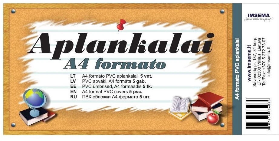 Stori aplankalai PANTA PLAST sąsiuviniams,90 µm, A5, spalvoti kraštai, 10 vnt