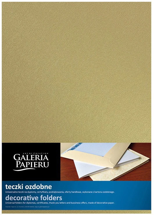 Galeria Papieru Aplankas A4 su auksiniu rėmeliu bordinis