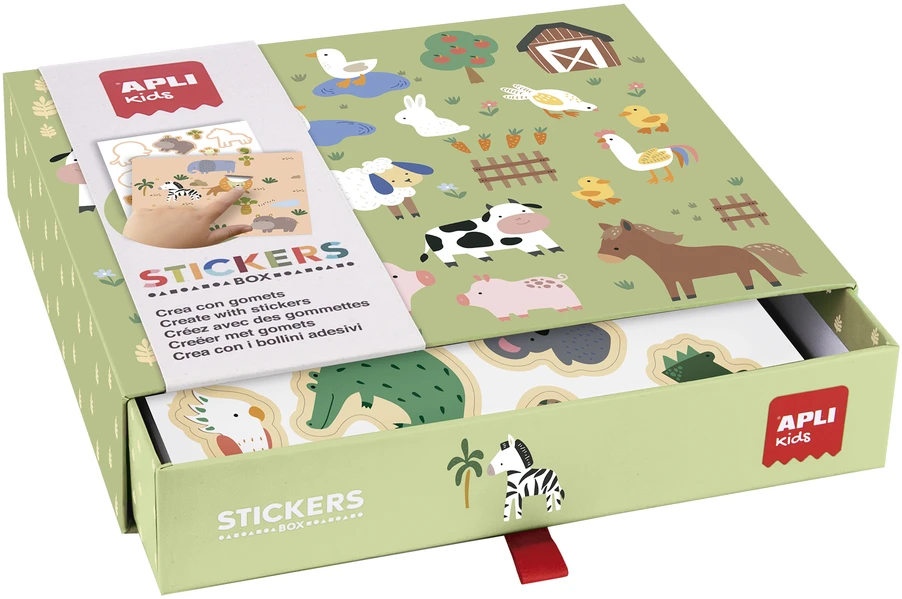 Apli Kids APLI edukacinis žaidimas su lipdukais - gyvūnai ir ...
