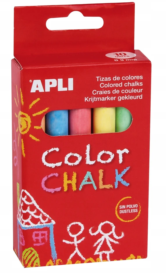 Apli Kids Lentos kreida, spalvų mišinys, 10 vnt., APLI