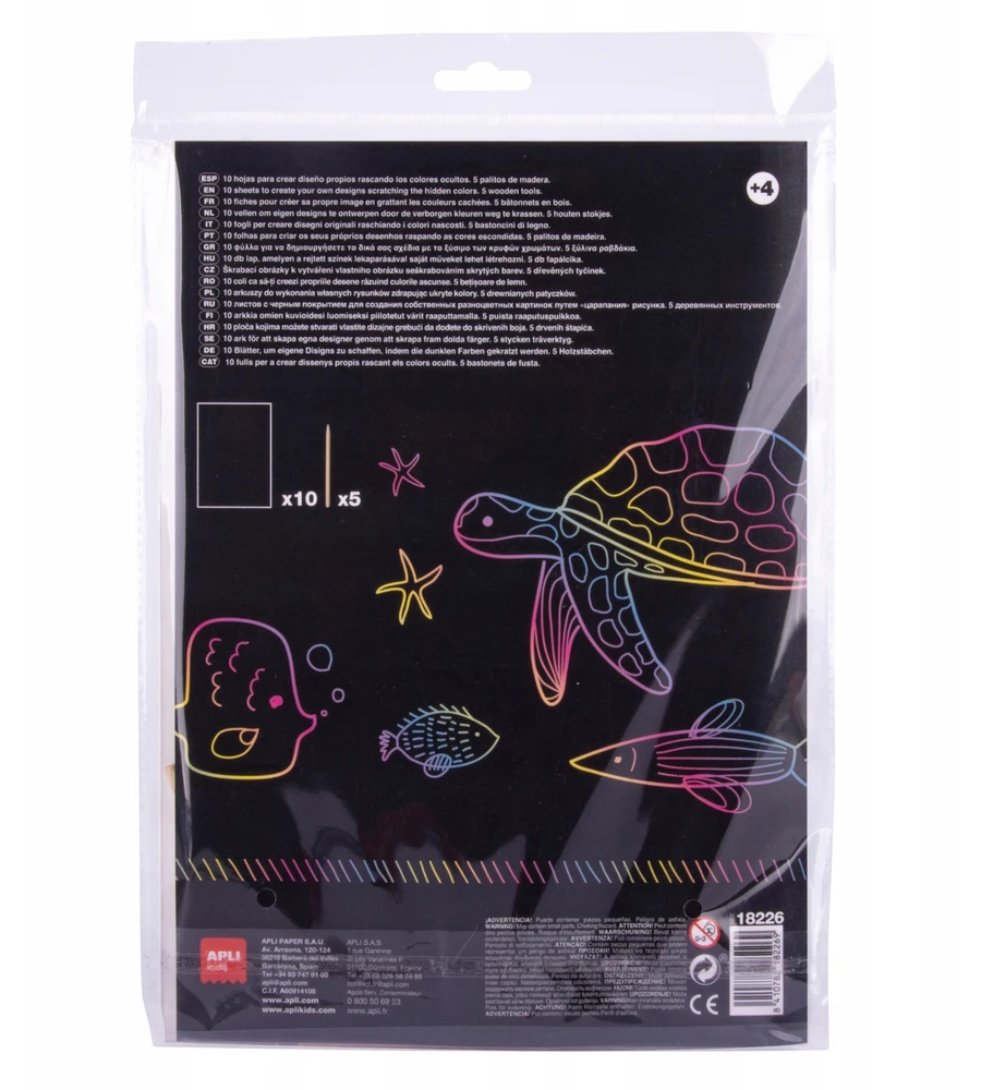 APLI Kids Magic scratch braižymo žaidimų rinkinys