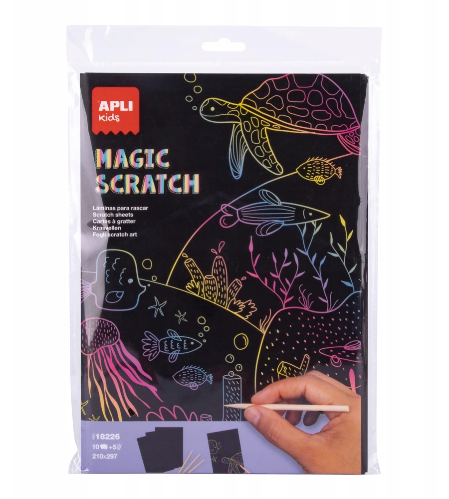 APLI Kids Magic scratch braižymo žaidimų rinkinys