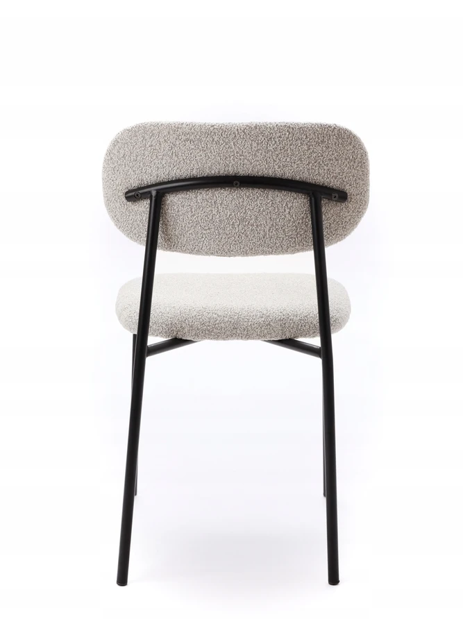 APM 2 NUVIA kėdžių RINKINYS Pilka ir juoda Minkštas Modern Loft
