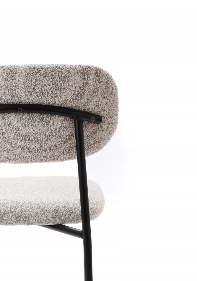 APM 2 NUVIA kėdžių RINKINYS Pilka ir juoda Minkštas Modern Loft