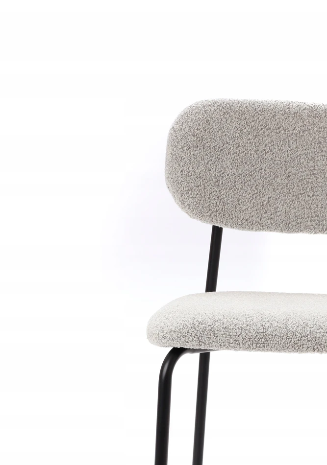 APM 2 NUVIA kėdžių RINKINYS Pilka ir juoda Minkštas Modern Loft