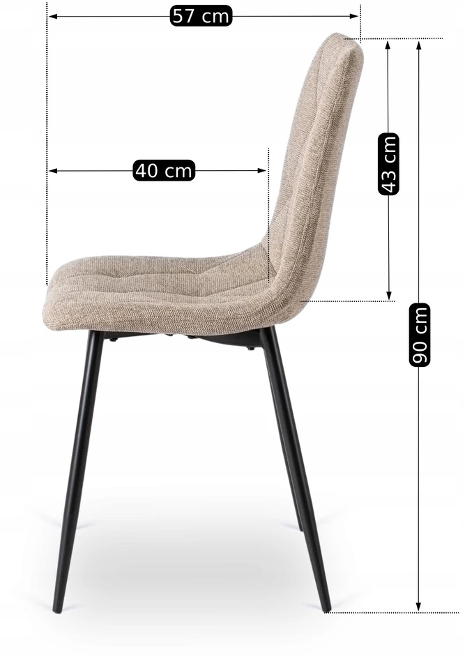 Apmušta kėdė Mebel Elite ROBIN 2 Smėlio