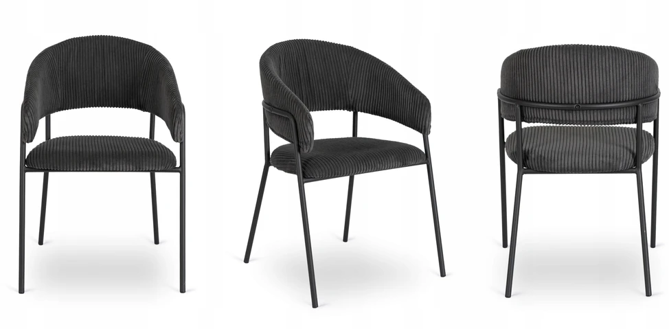 Apmušta kėdė Mebel Elite TINKA Juoda