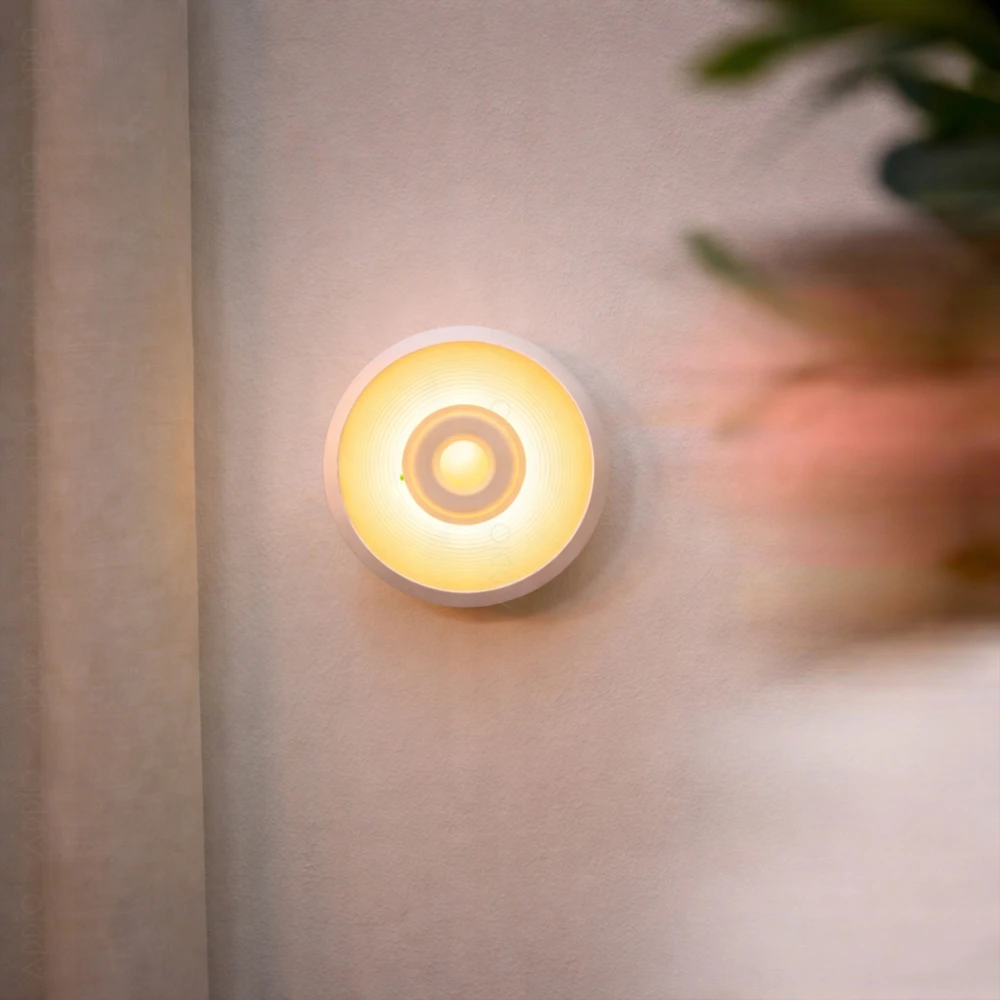 Appio Belaidė LED naktinė lemputė su magnetu, USB judesio jutikliu, prieblanda