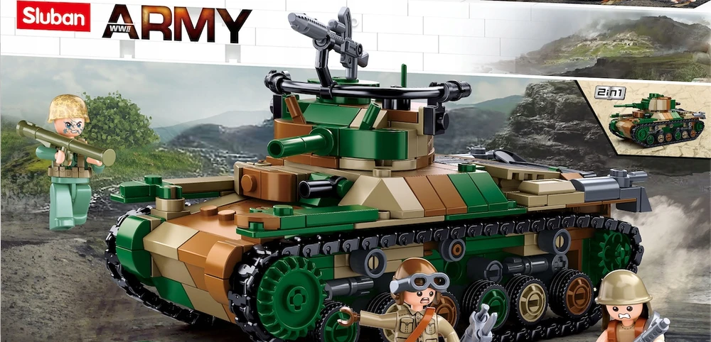 Apsauga nuo Iwo Jima japonų tanko 2in1 blokų Sluban 563 el Army M38-B1107