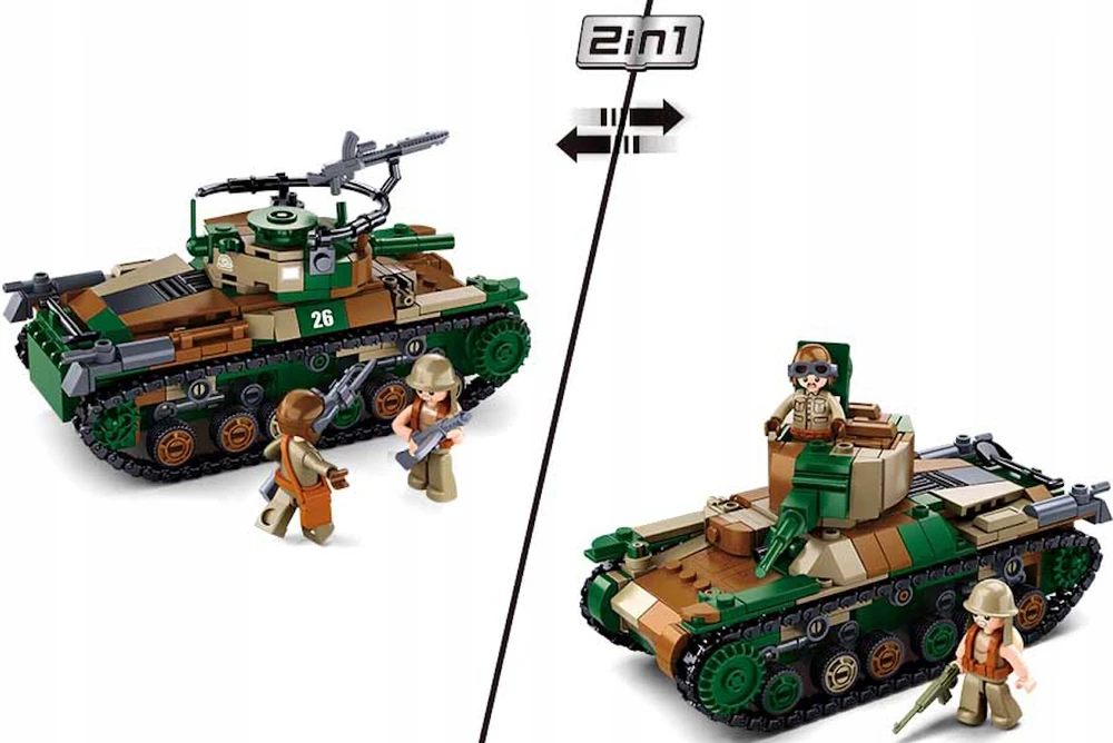 Apsauga nuo Iwo Jima japonų tanko 2in1 blokų Sluban 563 el Army M38-B1107
