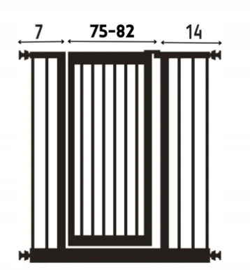 APSAUGINĖS APSAUGOS UŽTRAUKOS VARTAI laiptų durims 75-103cm MAXIGATE