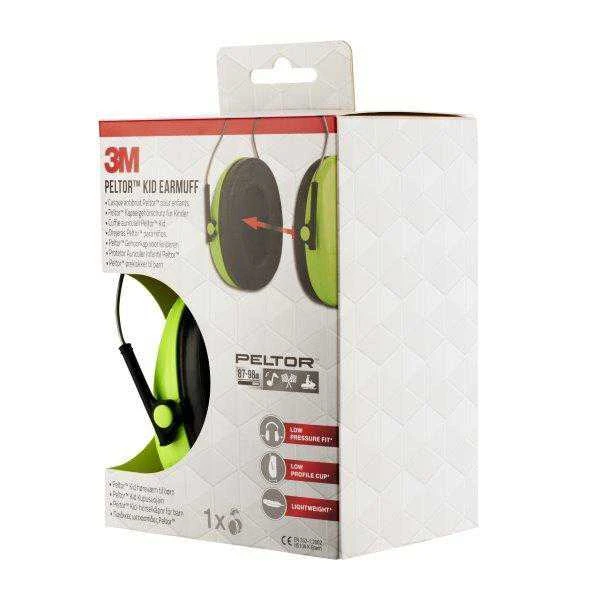 Apsauginės ausinės 3M Peltor Kid; 27 dB; žalios